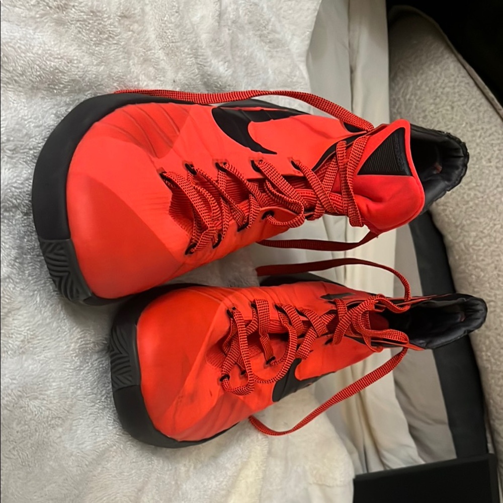 Nike Red and Black High-Top Sneakers